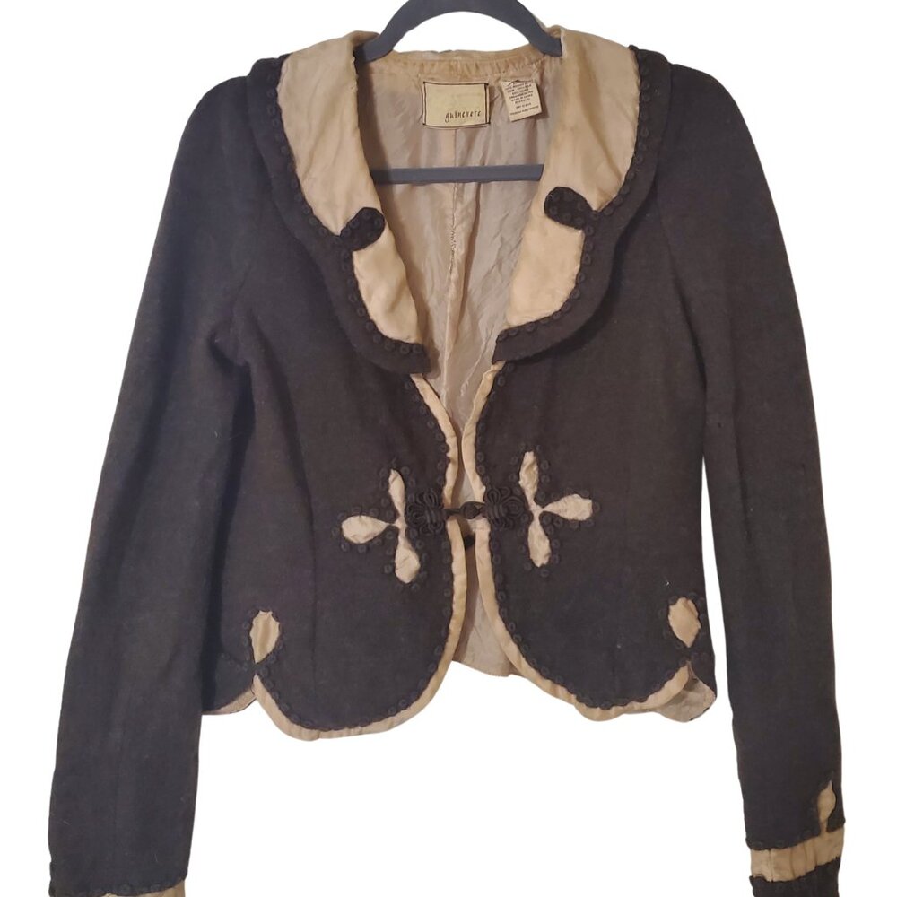 Anthropologie Elevenses Merino Wool & Silk Trim Fairytale Jacket - Size S